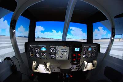 Platinum Simulators Professional Airplane Simulator cockpit